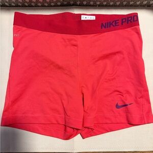 Nike Pro Women's Bright Red Athletic Shorts